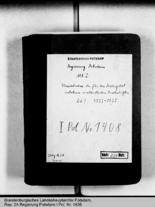 Verzeichnisse der für das Reichsgebiet verbotenen ausländischen Druckschriften