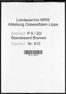 Sterberegister Standesamt Bremen