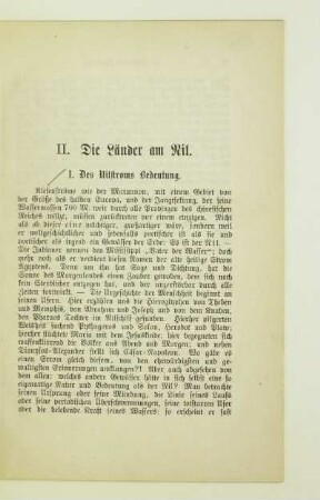 II. Die Länder am Nil