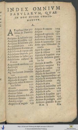 Index Omnium Fabularum