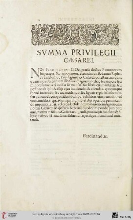 Summa privilegii Caesarei