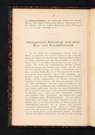 Glanzperiode Nürnbergs und seine Bau- und Kunstdenkmale.