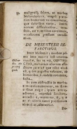 De Mesenterii Infarctibus