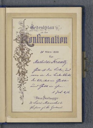 [Stammbuch Mathilde Kraatz]