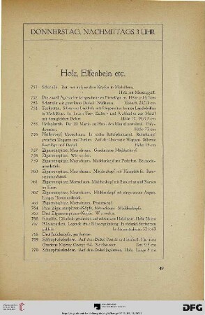 Donnerstag, nachmittags 3 Uhr (Nr. 751-958)