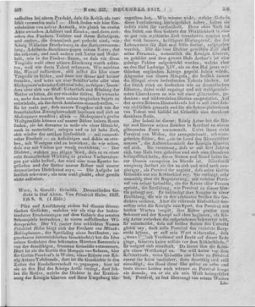 Halm, F. [i.e. Münch-Bellinghausen, E. F. v.]: Griseldis. Dramatisches Gedicht in fünf Akten. Wien: Gerold 1837