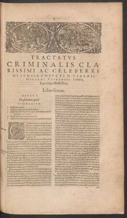 Tractatus Criminalis ... Liber sextus.