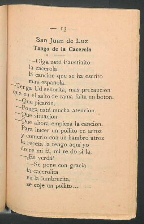 San Juan de Luz : Tango de la Cacerola