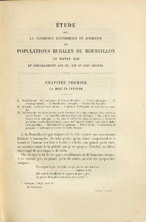Etude sur la condition des populations rurales du Roussillon au moyen âge
