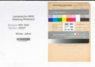 Entnazifizierung Jakob Winter, geb. 28.09.1905 (Kfz.Fahrer)