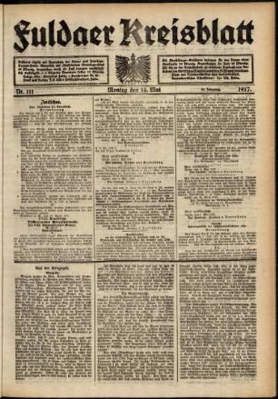Ausgabe vom Montag, den 14. Mai 1917.