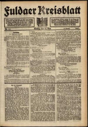 Ausgabe vom Montag, den 14. Mai 1917.