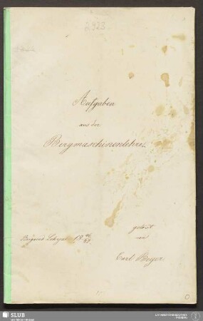 Aufgaben aus der Bergmaschinenlehre - 18.7149 2.