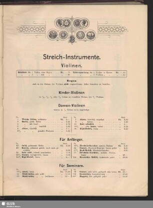 Streich-Instrumente