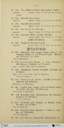 Miniaturen (Nr. 537-575)