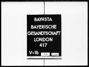 Briefwechsel von Joseph Xaver Graf von Haslang mit Geo. Lockhart in Düsseldorf.