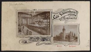 Postkartenentwurf "Café Schleenhain Chemnitz"