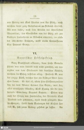 VI. Bayerischer Erbfolgekrieg
