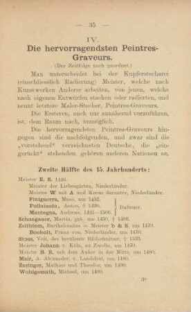 IV. Die hervorragendsten Peintres-Graveurs