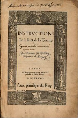 Instructions sur le faict de la Guerre