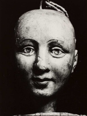 Puppenkopf von Richard Lindner als Neujahrskarte
