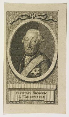 Bildnis des Bogislav Frédéric de Tauentzien