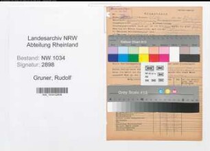 Entnazifizierung Rudolf Gruner , geb. 24.01.1889 (Oberstabsarzt)
