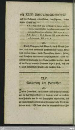 XLV. Ausleerung der Harnröhre