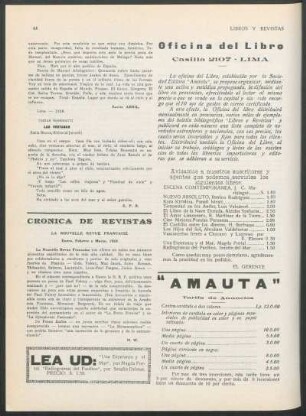 Crónica de Revistas : La Nouvelle Revue Française