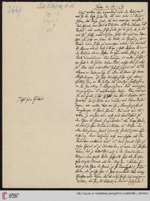 Heid. Hs. 3895 II B - 5,366: Nachlass Heinrich Bassermann, Sonn- und Feiertagspredigten: Predigt zu Hebr 4,14-16 (Wie kann Jesus unser Hohepriester heißen?)