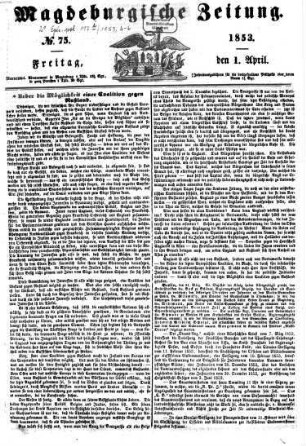 Magdeburgische Zeitung : Anhalter Anzeiger, 1853,4/6