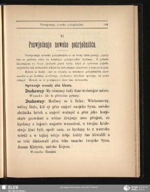 XI. Poswjećenje noweho pohrjebnišća