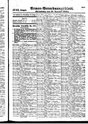 1743. Ausgabe. Dienstag, 11. Dezember 1917