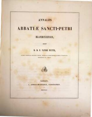 Annales Abbatiae St. Petri Blandiniensis