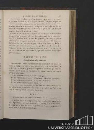 Chapitre troisième. Distribution du terrain.