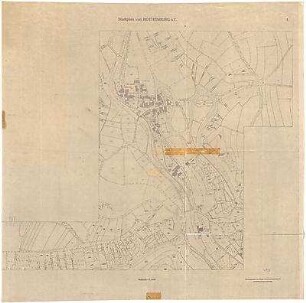Fischer, Theodor; Rothenburg ob der Tauber; Generalbaulinienplan - Stadtplan
