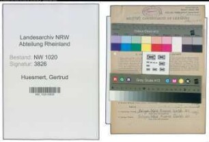 Entnazifizierung Gertrud Huesmert , geb. 24.03.1905 ()