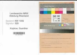 Entnazifizierung Guenther Kopkow , geb. 25.12.1904 ()