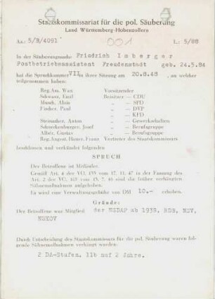 Imberger, Friedrich