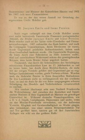 III. Jacques Emile und Isaac Pereire