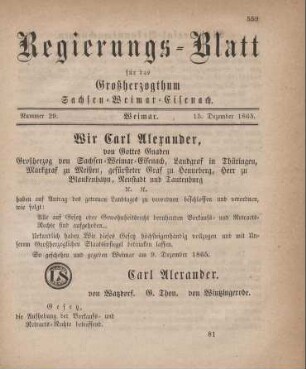 Nr. 29 : 15. Dezember 1865