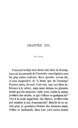 CHAPITRE XIII. - Les noirs