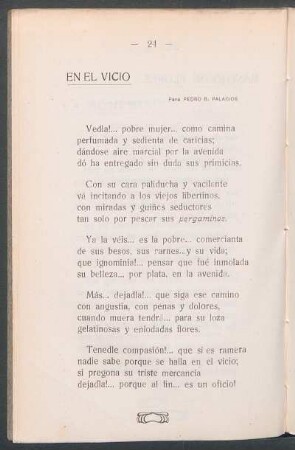 En el vicio : Para Pedro B. Palacios