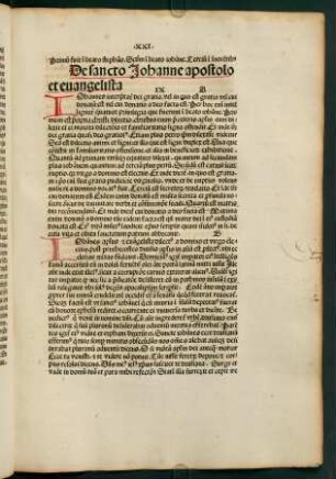 IX. De sancto Johanne apostolo et evangelista (Anfang)