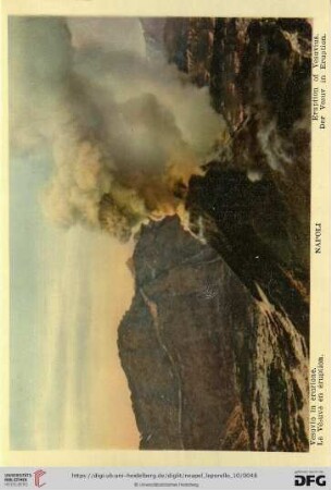 Napoli – Vesuvio in eruzione. – Le Vésuve en éruption. – Eruption of Vesuvius. – Der Vesuv in Eruption.