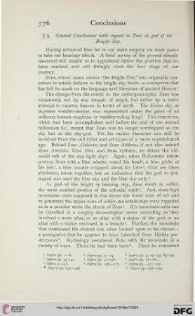 § 9: General conclusions with regard to Zeus as god of the bright sky