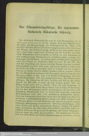 Das Elbsandsteingebirge, die sogenannte Sächsisch-Böhmische Schweiz