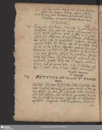 Nr. 72-73. Petitio