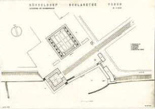 Grund, Peter; Düsseldorf; Schlageter - Forum, Gauleitung mit Kongreßhalle und Ehrenmal - Lageplan mit Grundriss EG