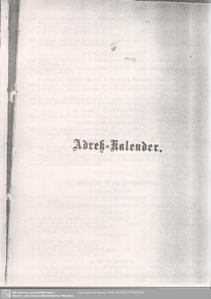 Adreß-Kalender